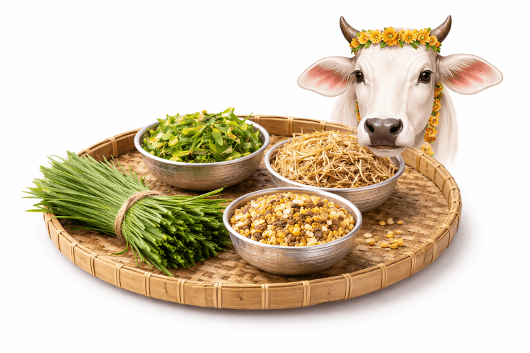 Gau Grasa Seva - Sacred Cow Feeding Service at Ruju Yogi Foundation