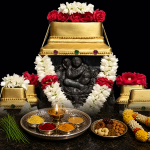 Vadirajara Panchami Vishesha Pooja Seva at Ruju Yogi Foundation, Panchavrundavana with tulasi and fivefold offerings