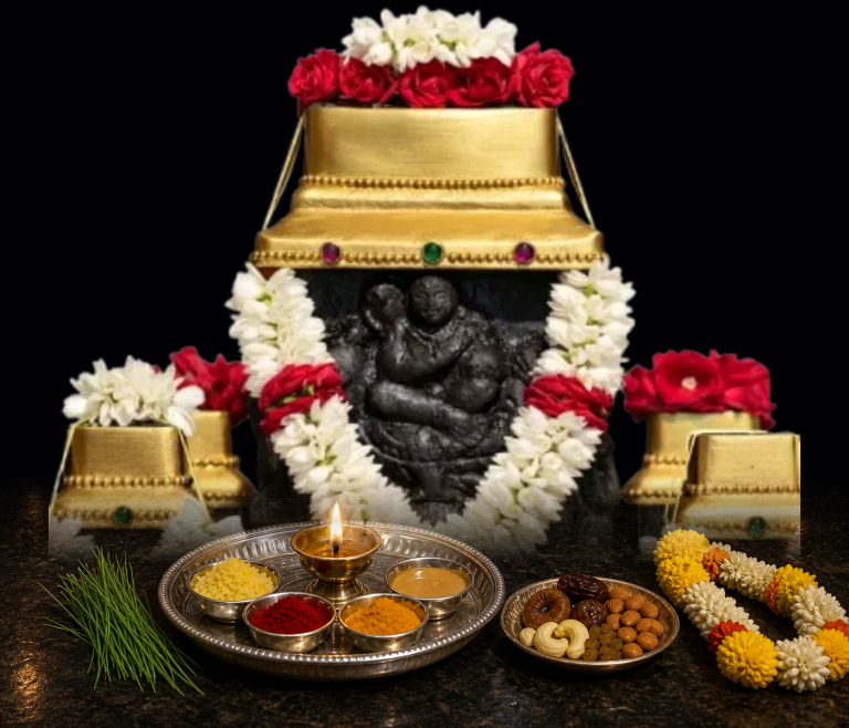 Vadirajara Panchami Vishesha Pooja Seva at Ruju Yogi Foundation, Panchavrundavana with tulasi and fivefold offerings